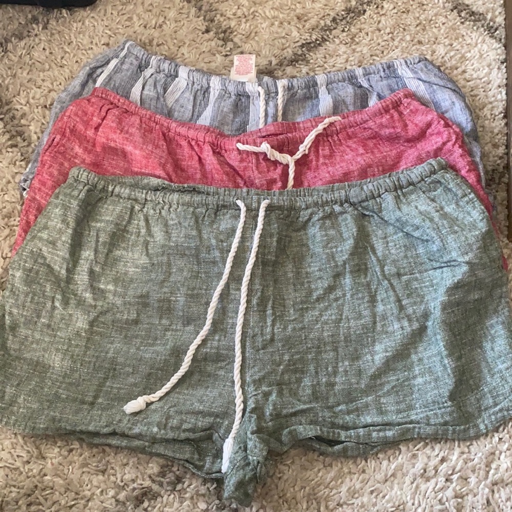 3 pairs Linen Shorts